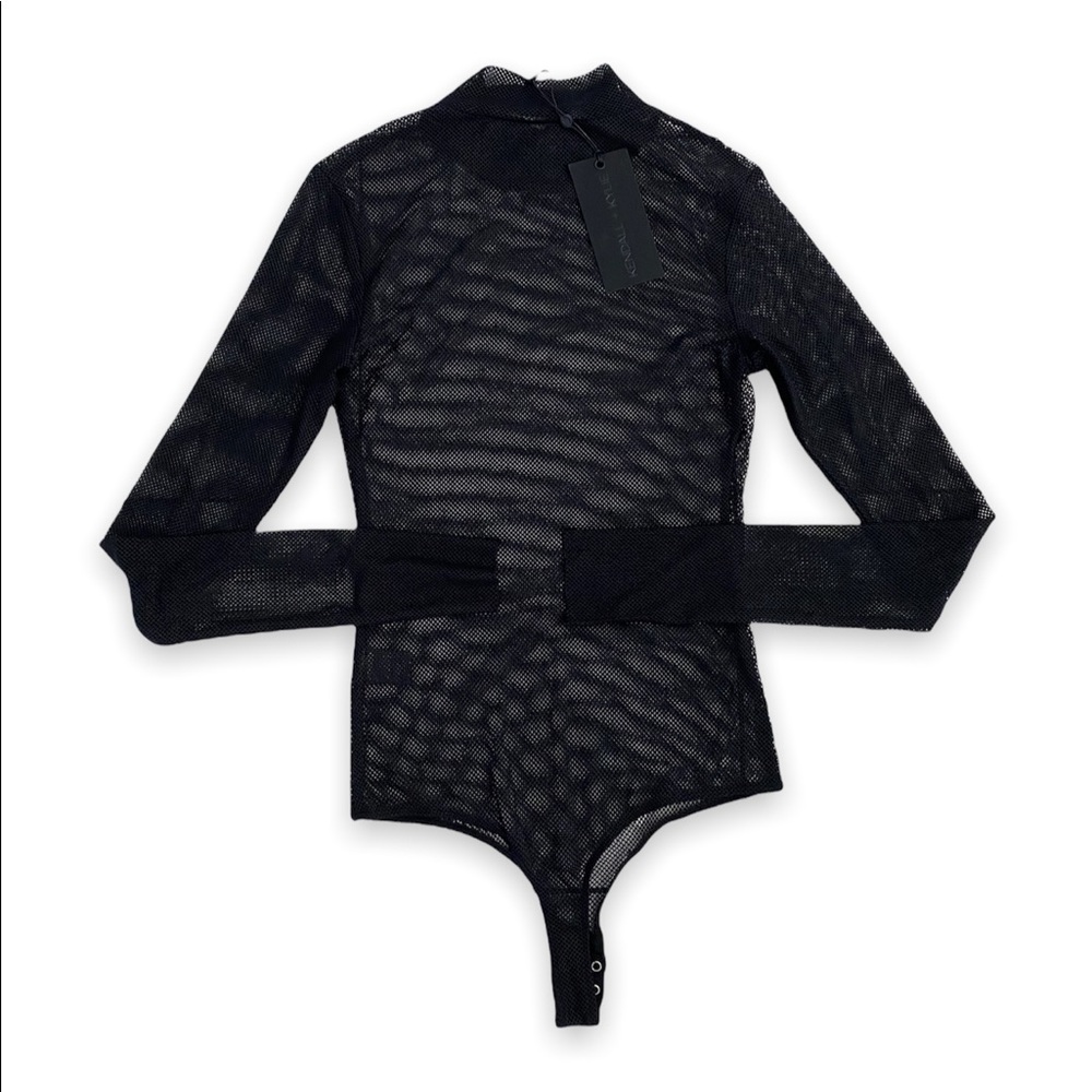 KENDALL + KYLIE MESH FISHNET BODYSUIT TOP